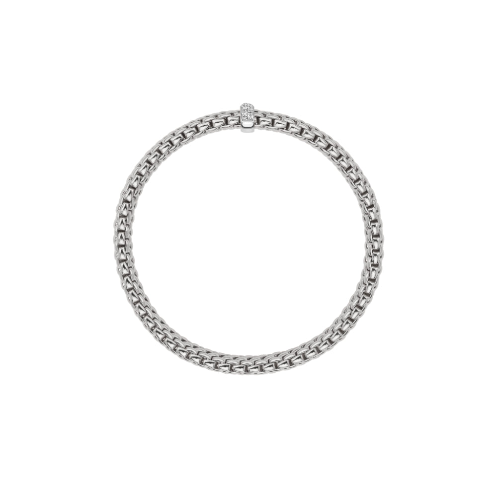 Fope Vendome Collection 18k Gold Flexible Diamond-Embedded Flex'it Bracelet for Medium Size