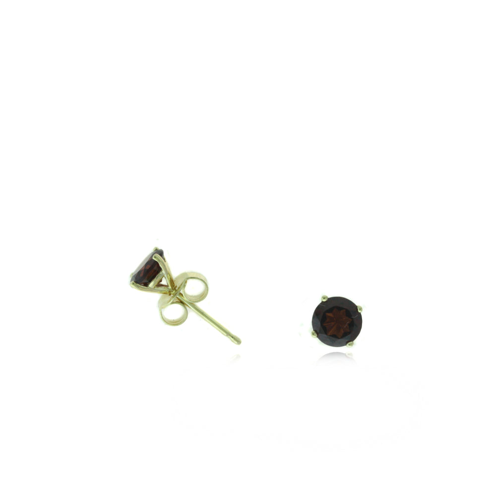 Stunning 14k Yellow Gold 5mm Semi - Precious Gemstone Stud Earrings for Women