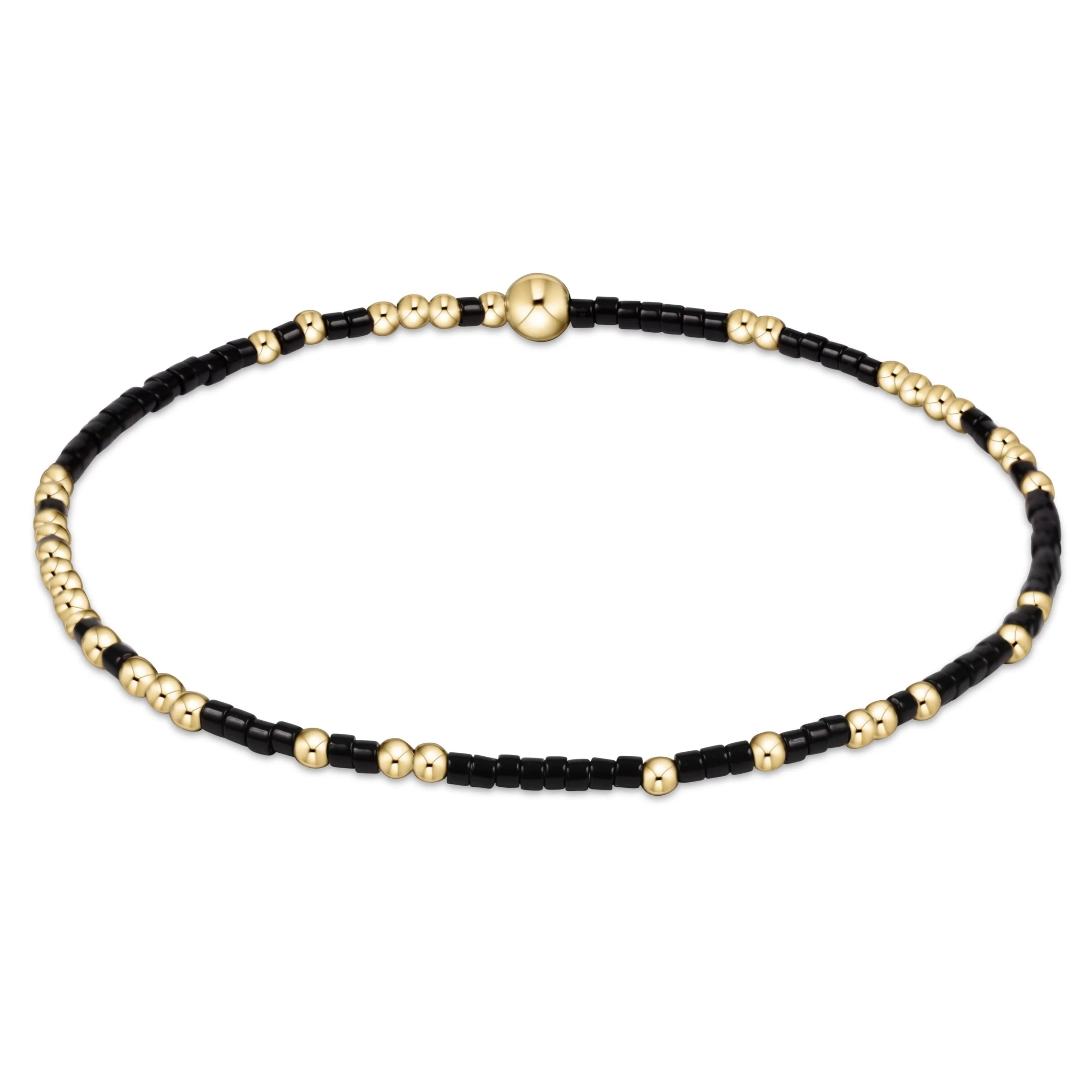 enewton 5.5-inch egirl Style Gameday Bracelet - Solid Unwritten Hope Design with 14kt Gold-Filled Beads