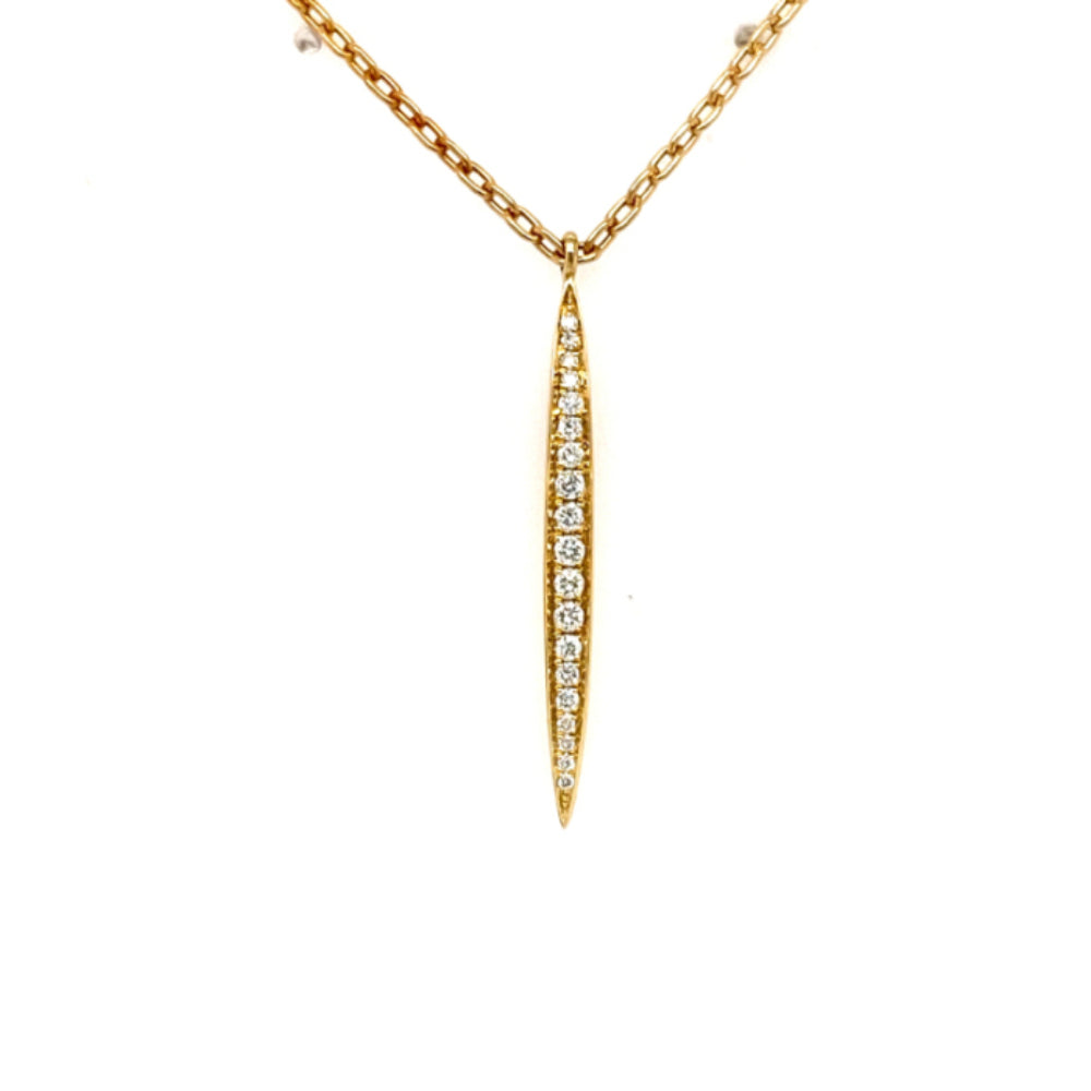 Exquisite 18k Gold Diamond Drop Pendant Necklace for Fashionable Accessories
