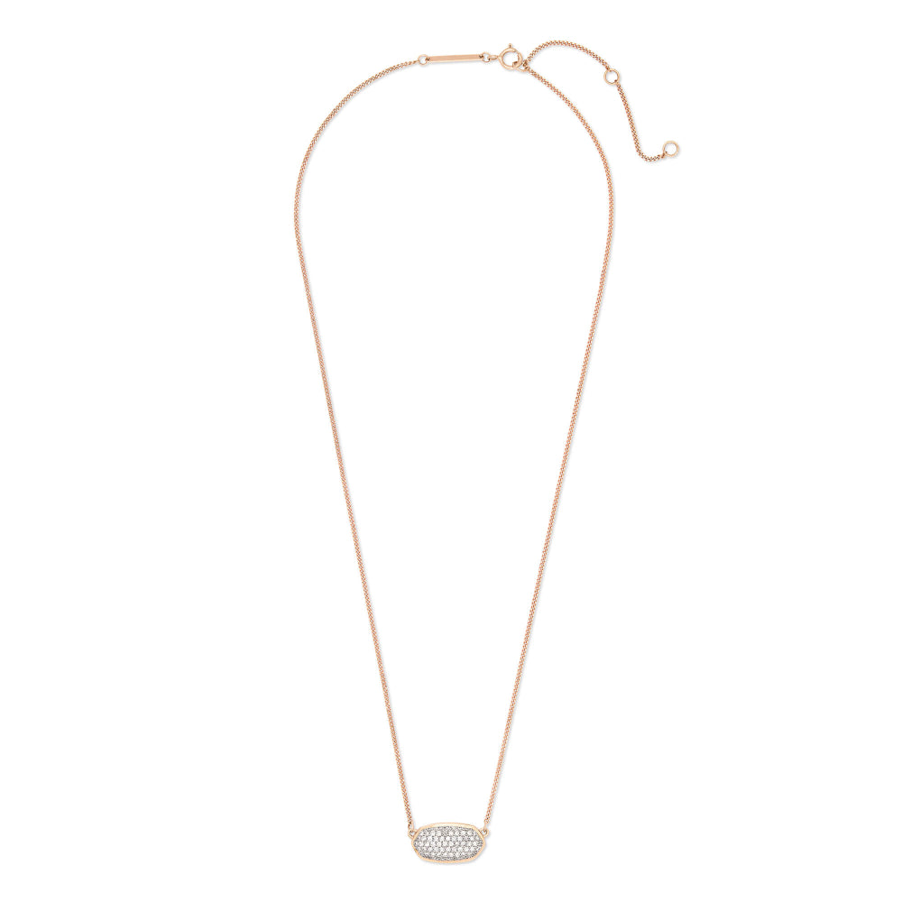 Kendra Scott Elisa 14k Gold Diamond Pendant Necklace with Pave White Diamonds for Timeless Jewelry Statement