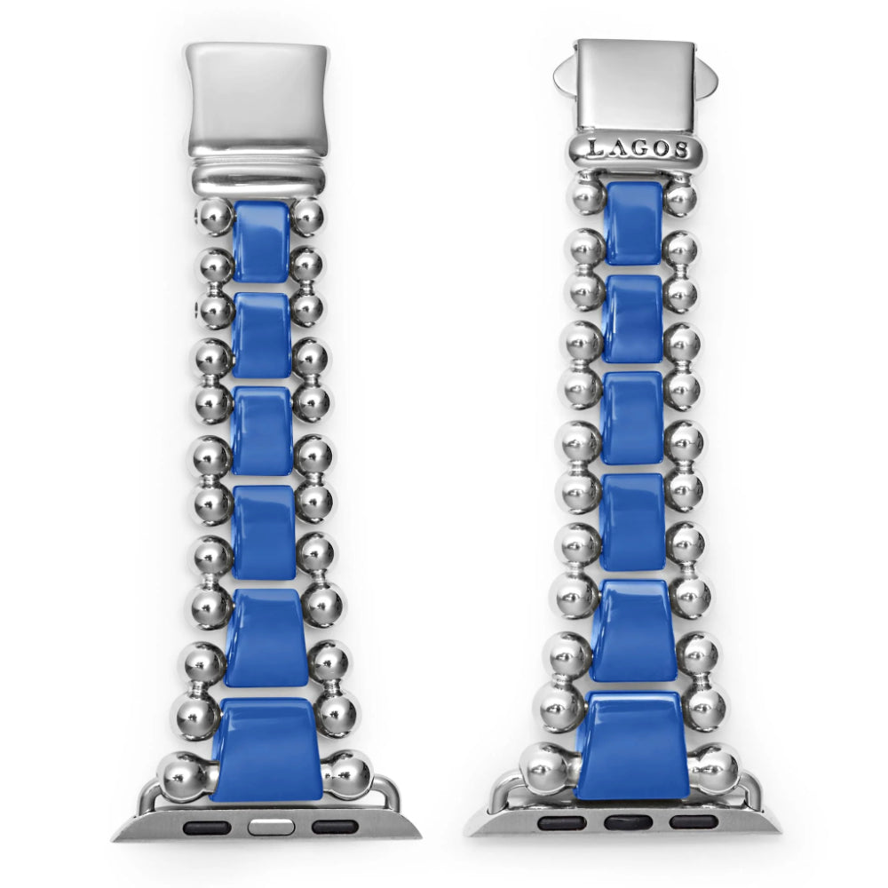 Lagos Ultramarine Ceramic and Stainless Steel Smart Watch Bracelet for Apple Watch, 42 - 49mm