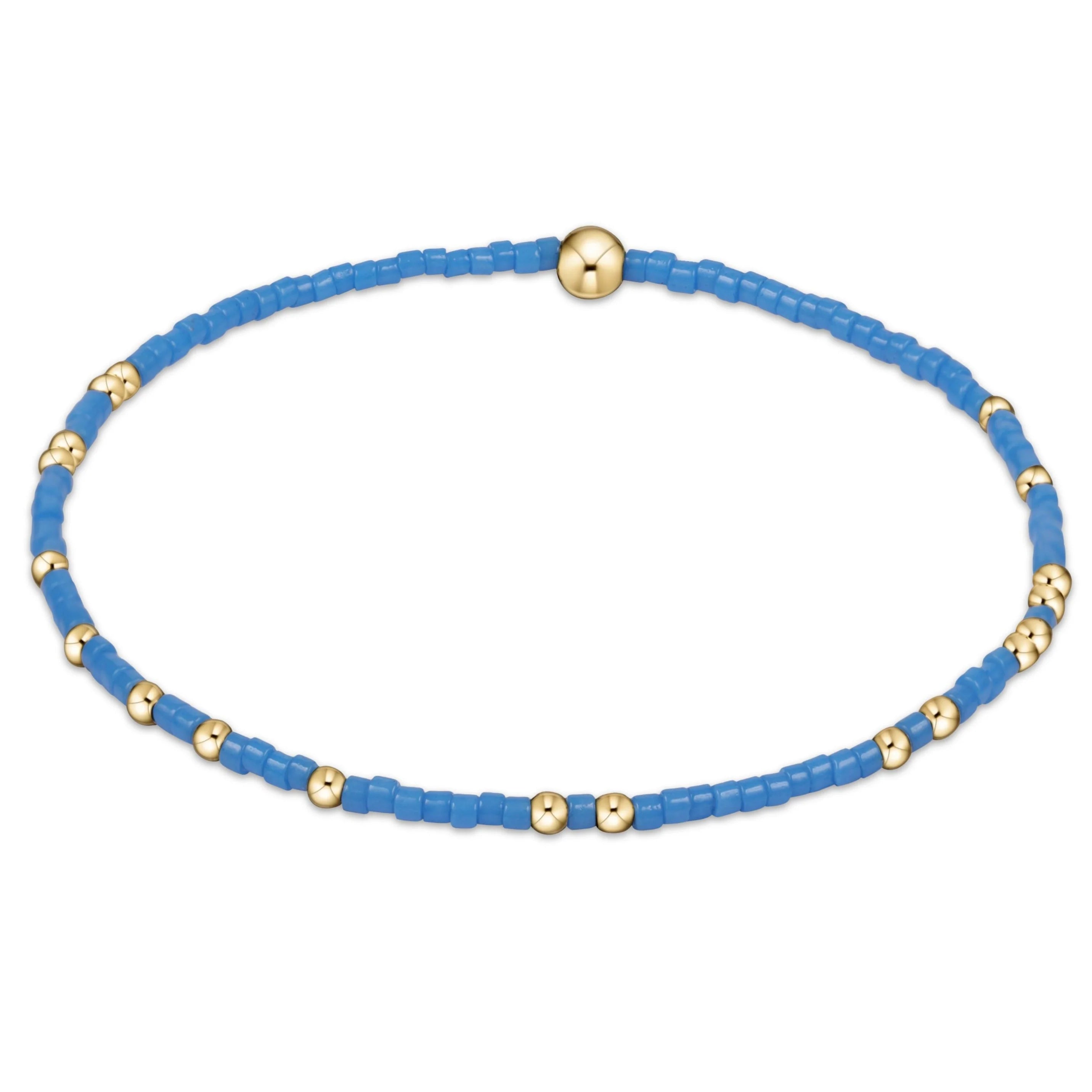 enewton 5.5-inch egirl Style Gameday Bracelet - Solid Unwritten Hope Design with 14kt Gold-Filled Beads