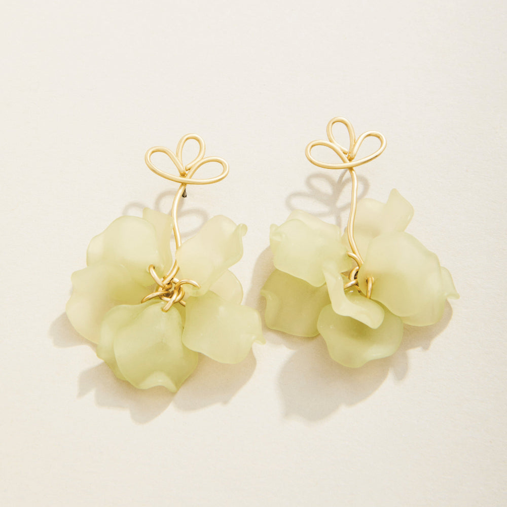 Stylish Green Spartina Corolla Stem Fashion Earrings