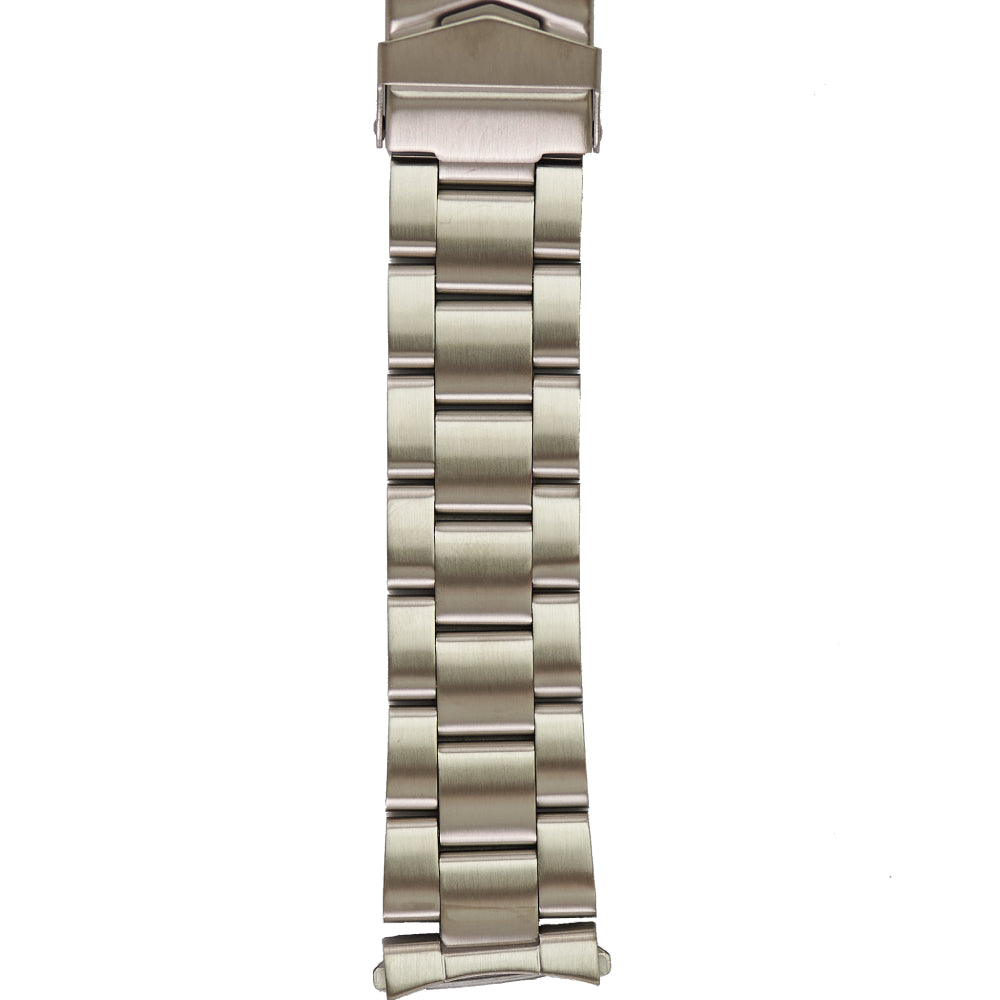 20mm Men's Full Solid Link Stainless Steel Watch Band