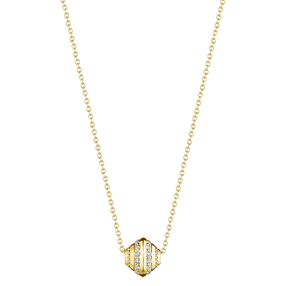 Verragio 18k Gold Diamond Slide Bead Pendant - A Luxury Jewelry Piece for Elegant Women