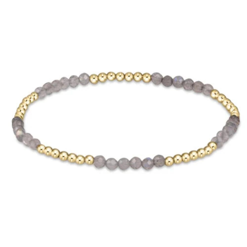 Enchanting 6.25 Labradorite Gemstone Bracelet with 2.5mm Beads in Blissful Pattern