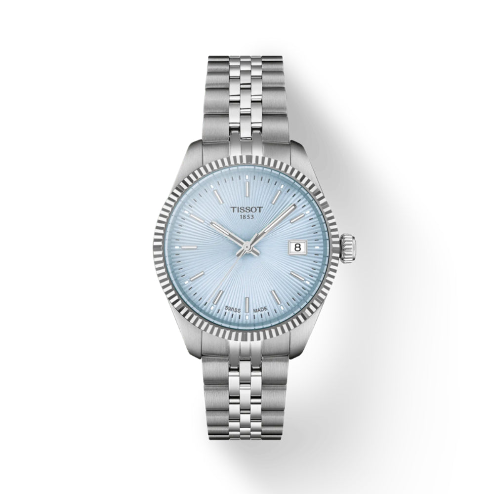 Tissot Ballade Men's 34mm Quartz Wristwatch with Stunning Ice Blue Dial