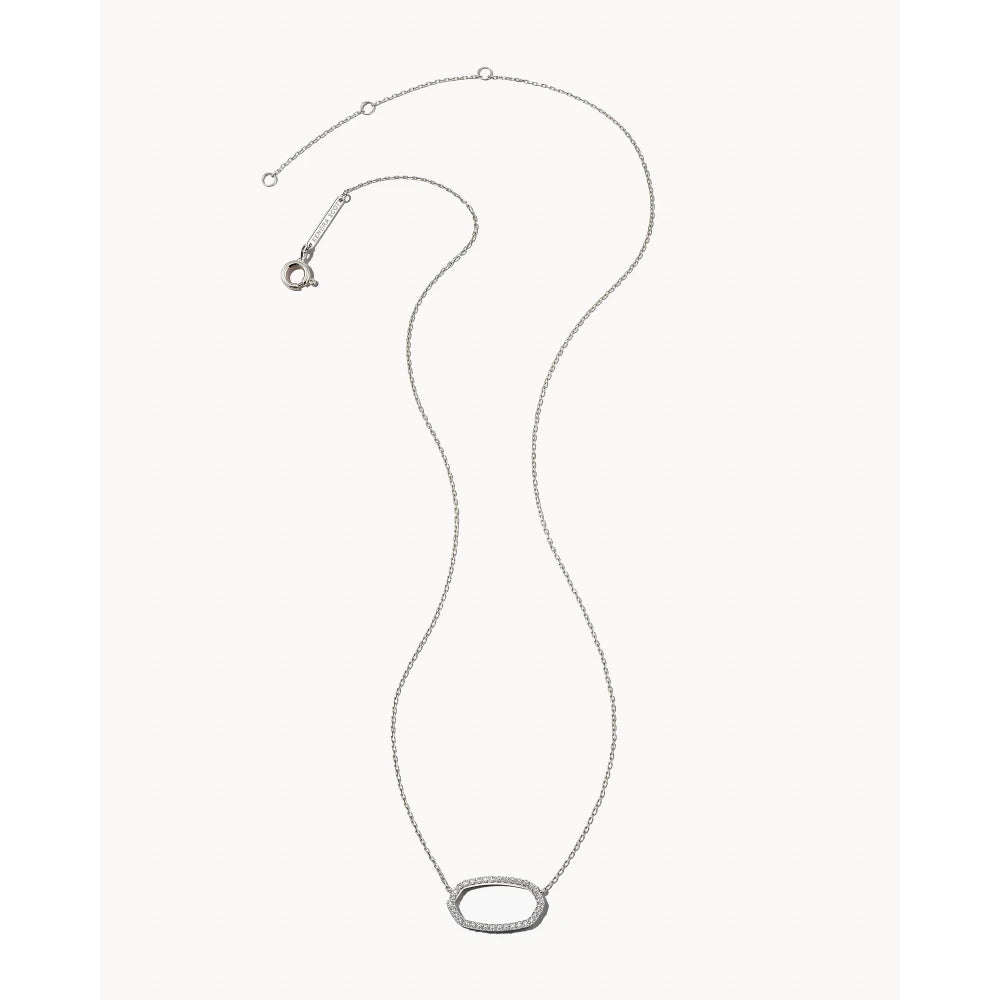 Kendra Scott Elisa 14k Gold Open Frame Pendant Necklace with White Diamonds - A Timeless Jewelry Piece