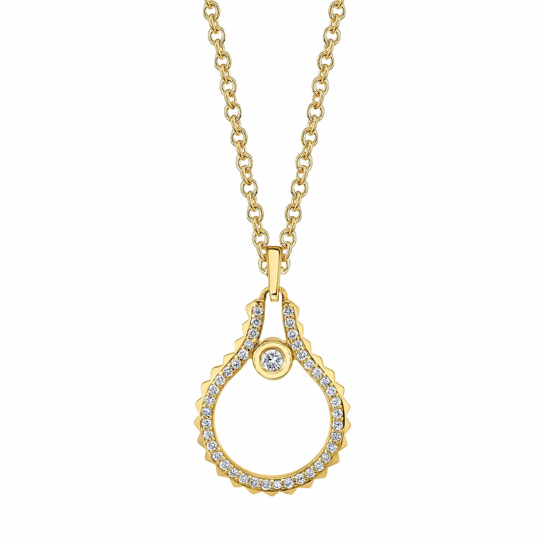 Michael M Signature Mini Pave Diamond Tetra Pendant for Jewelry Lovers