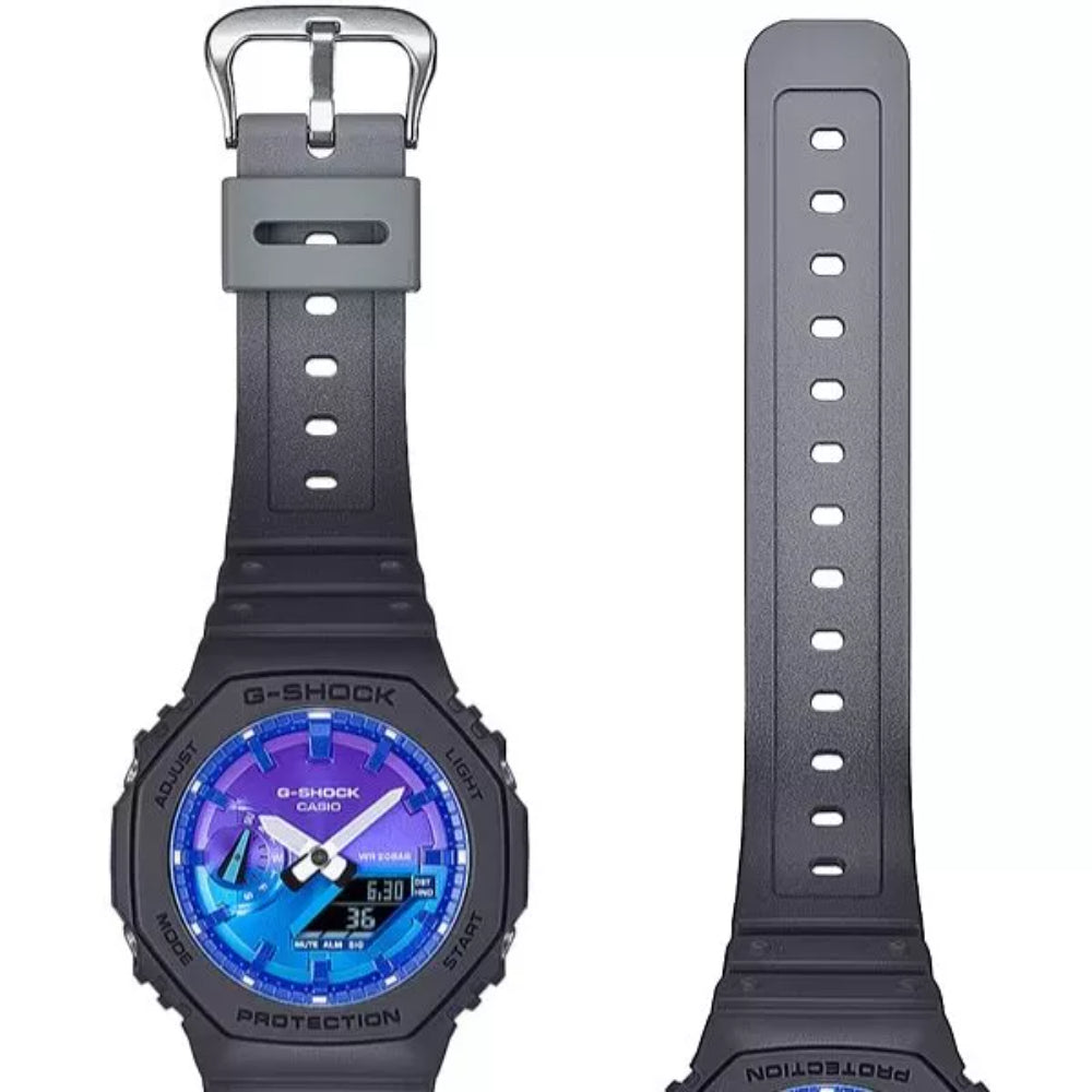 G-Shock GA-2100 Series Resin Watch with Striking Vivid Blue Dial