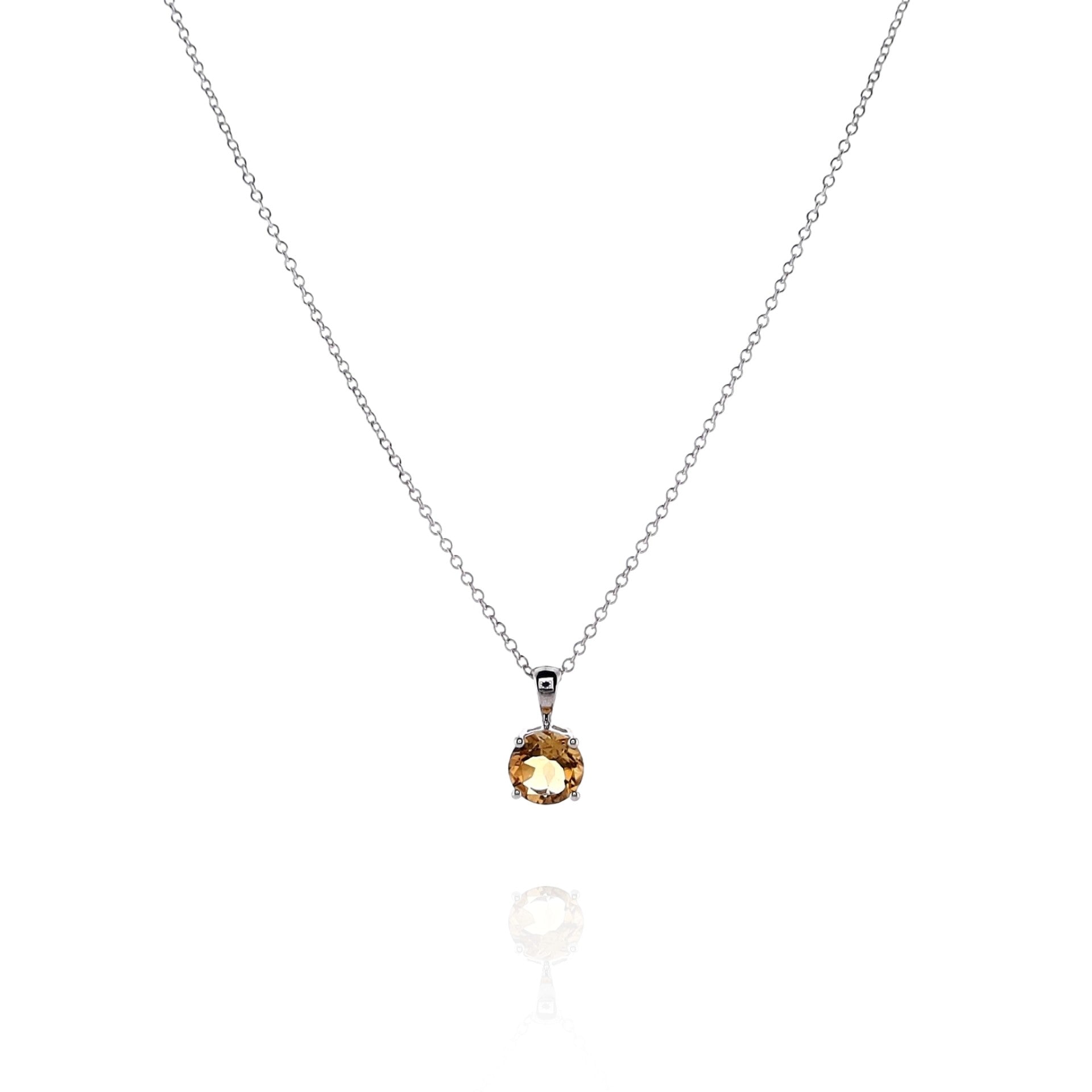 Smyth Jewelers 14k Gold Citrine Gemstone Pendant Necklace for Women's Jewelry