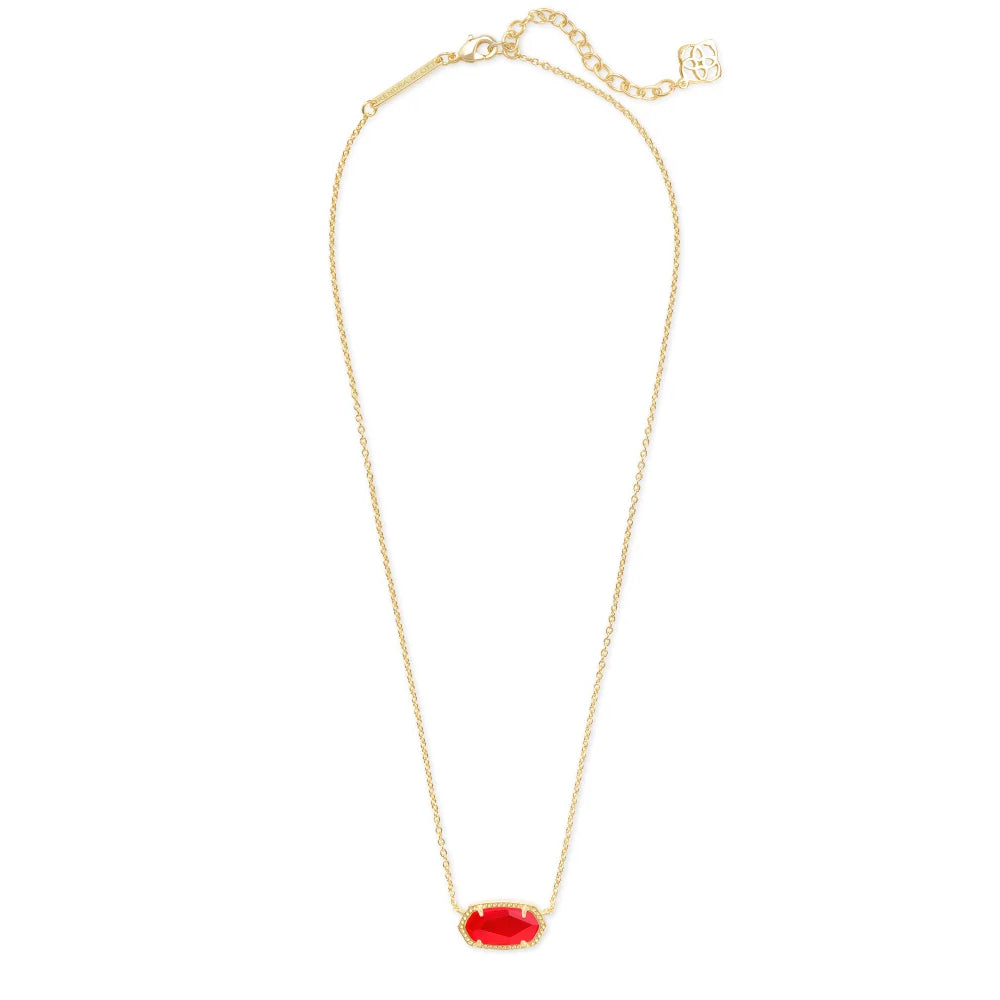 Kendra Scott Red Illusion Elisa Gold-Plated Pendant Necklace