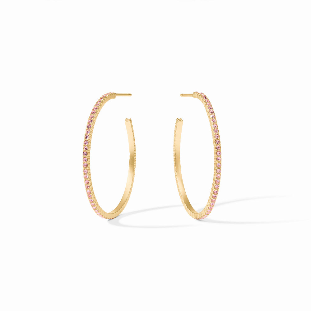 Julie Vos Pink Champagne - Elegant Windsor Hoop Earrings