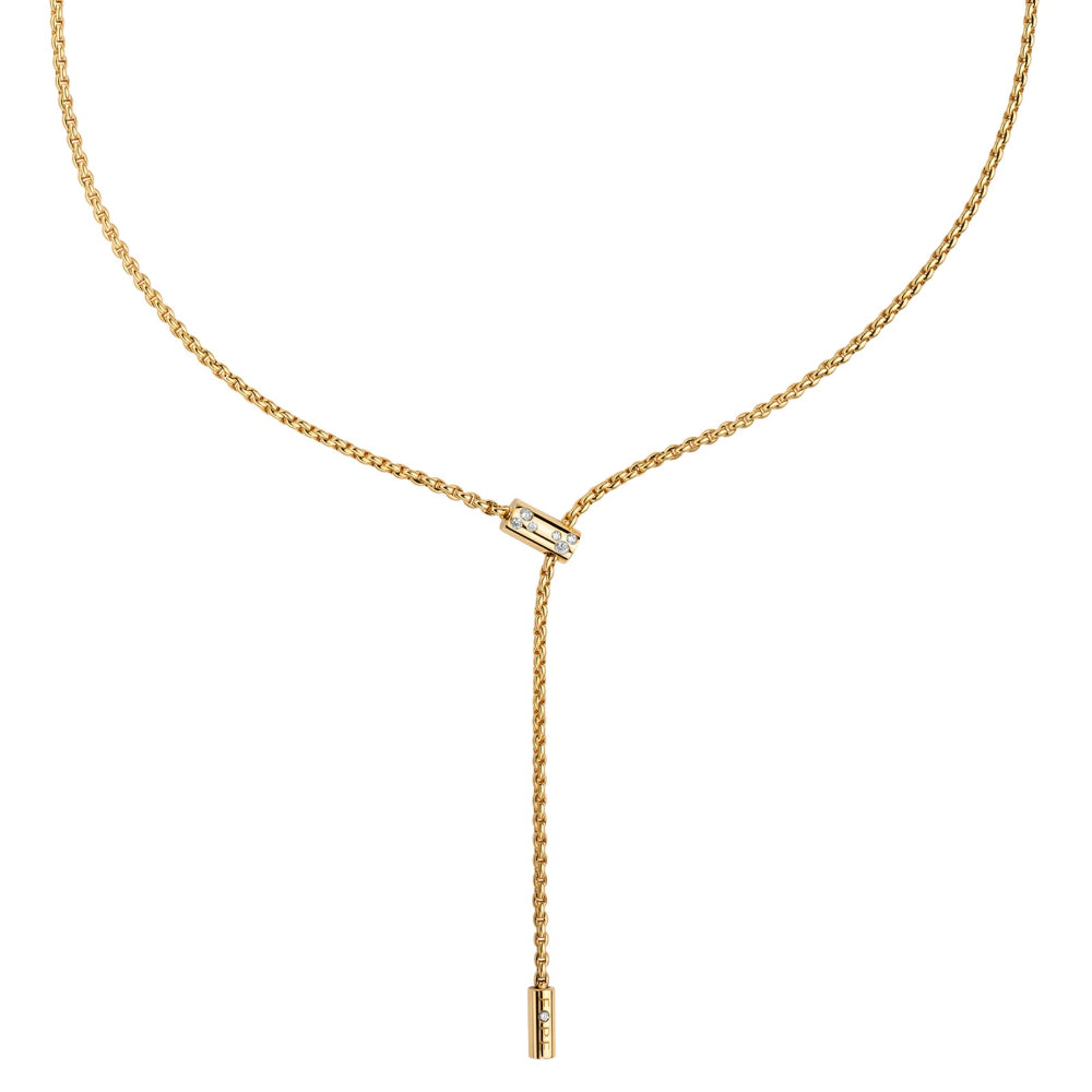 Exquisite Fope Aria Collection 18k Gold Diamond Lariat Necklace for Stunning Jewelry Collections