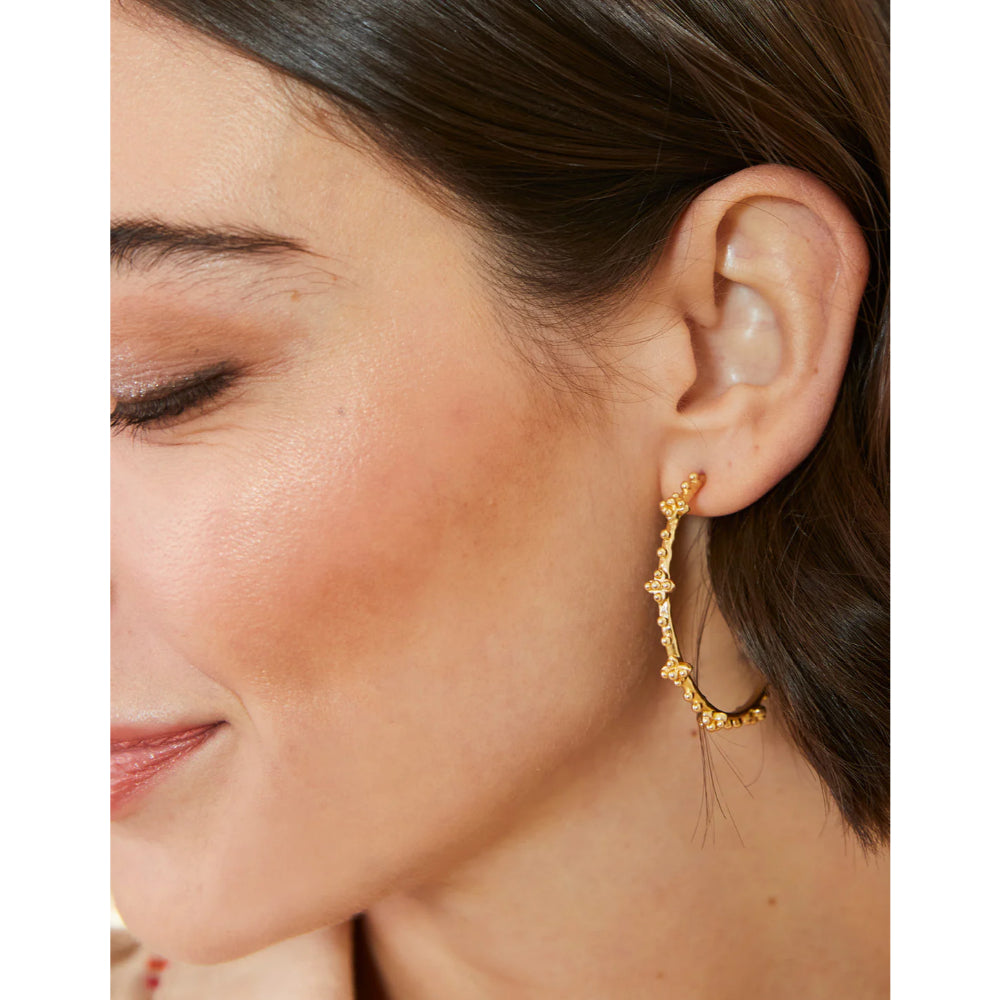 Spartina Gold Plated Hoop Earrings from Richmond Hill, a Classic Jewelry Piece