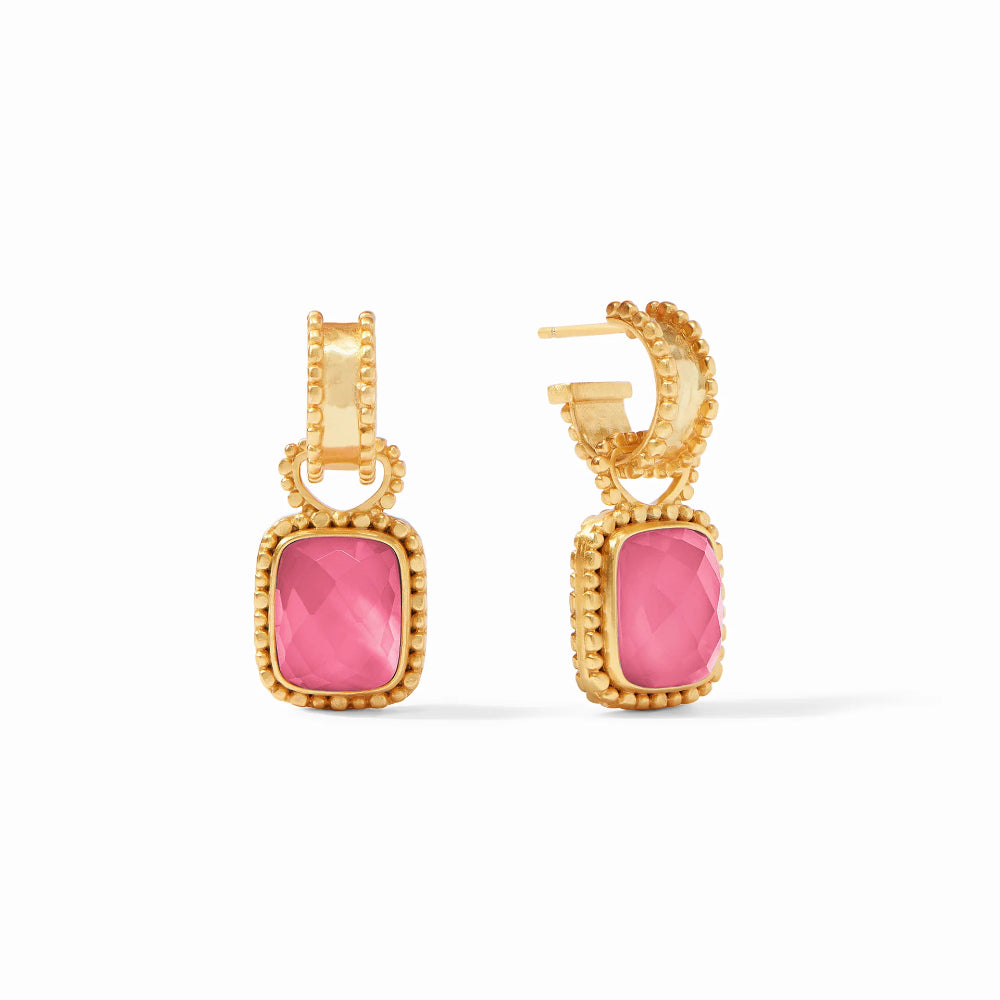 Julie Vos Marbella Reversible Hoop & Charm 24K Gold-Plated Earrings