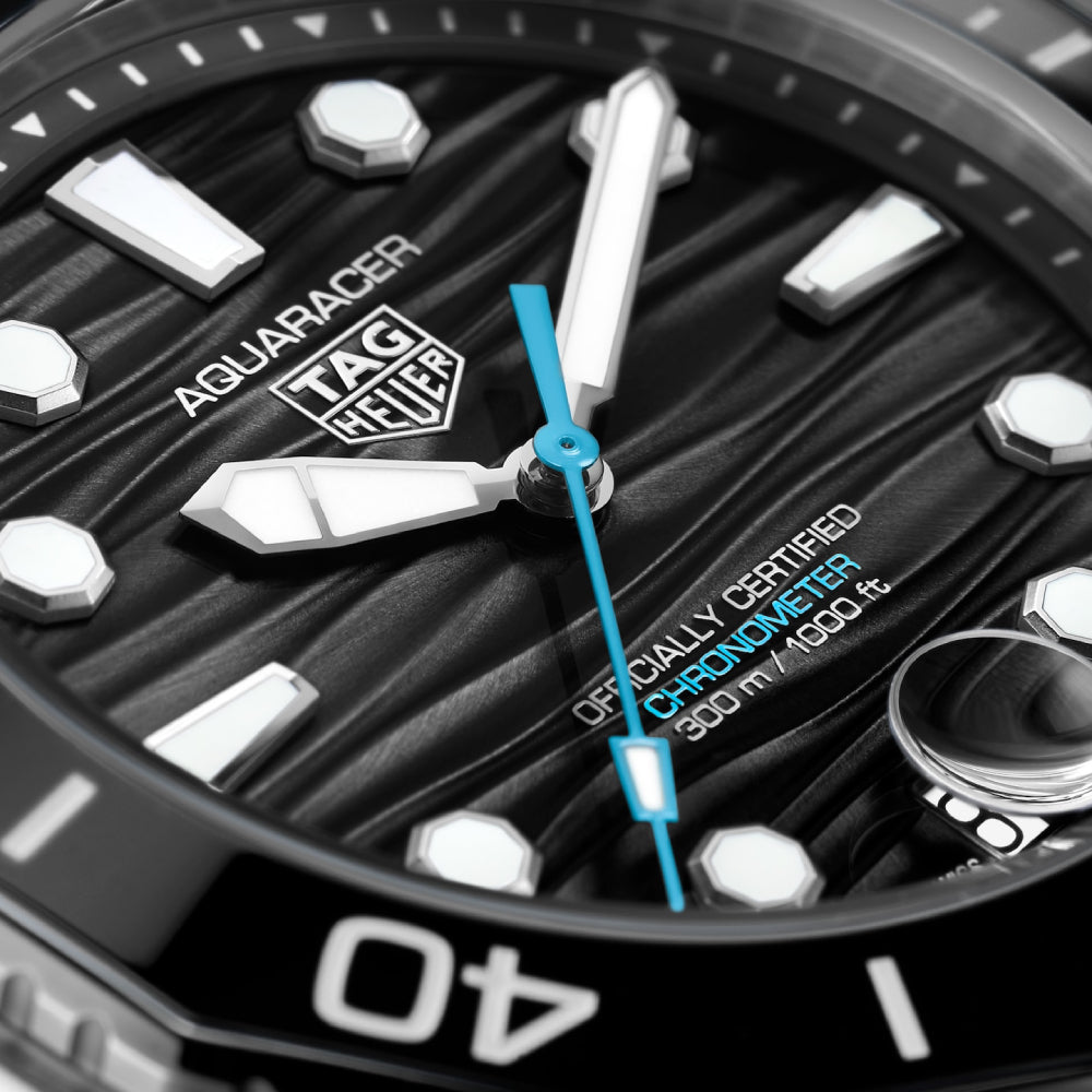 TAG Heuer Professional 300 Aquaracer Date Watch with Black Dial