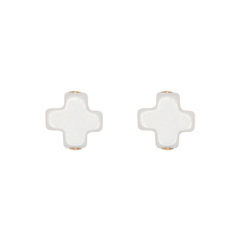 enewton Off - White Signature Cross Stud Earrings in 14kt Gold - Filled