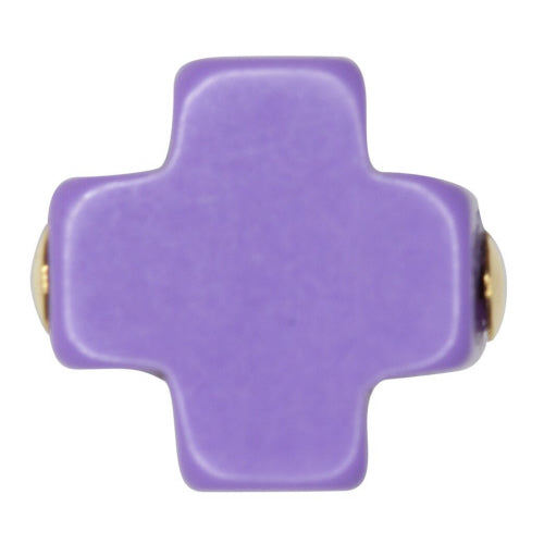 enewton Signature Purple Cross Stud Earrings - 14kt Gold-Filled and Lightweight