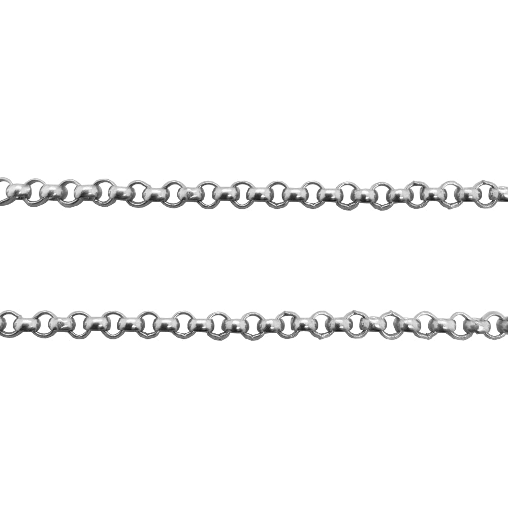 Smyth Jewelers 2.2mm Sterling Silver Welded Linked Rolo Chain Bracelet
