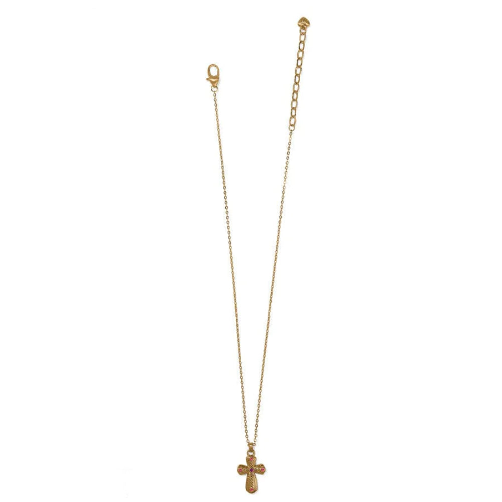 Brighton Majestic and Imperial Style Reversible Cross Gold Plated Necklace for Fashion Lovers