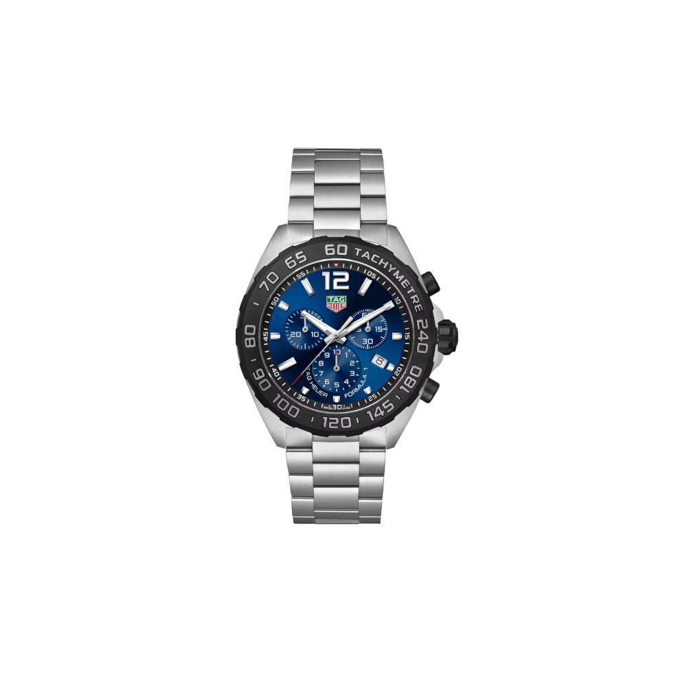 TAG Heuer Men's Luxury Formula 1 Quartz Chronograph Watch with 43mm Case and Stunning Blue Dial