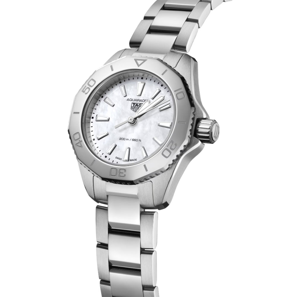 30mm Tag Heuer Aquaracer Professional 200 Quartz Watch with Mother-of-Pearl Dial