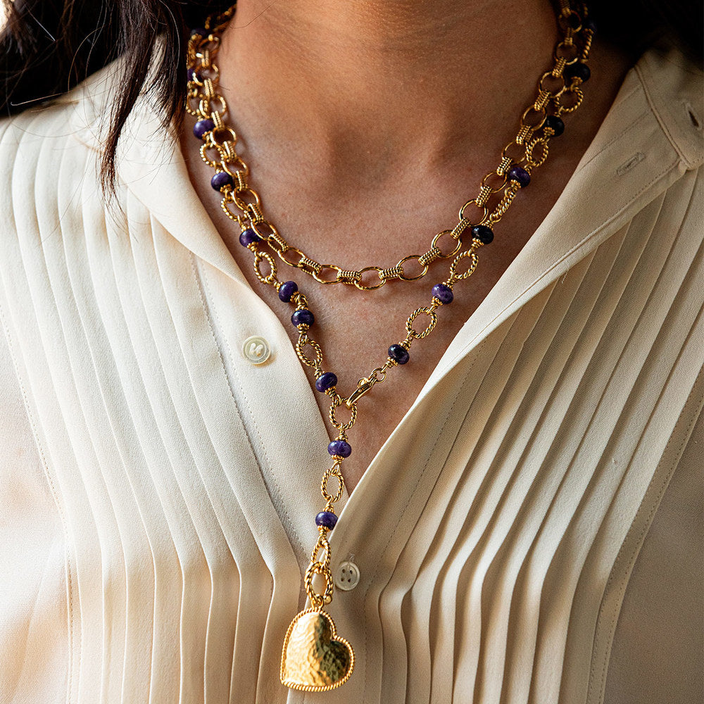Capucine De Wulf Semi - precious Jade Bead & Chain Necklace