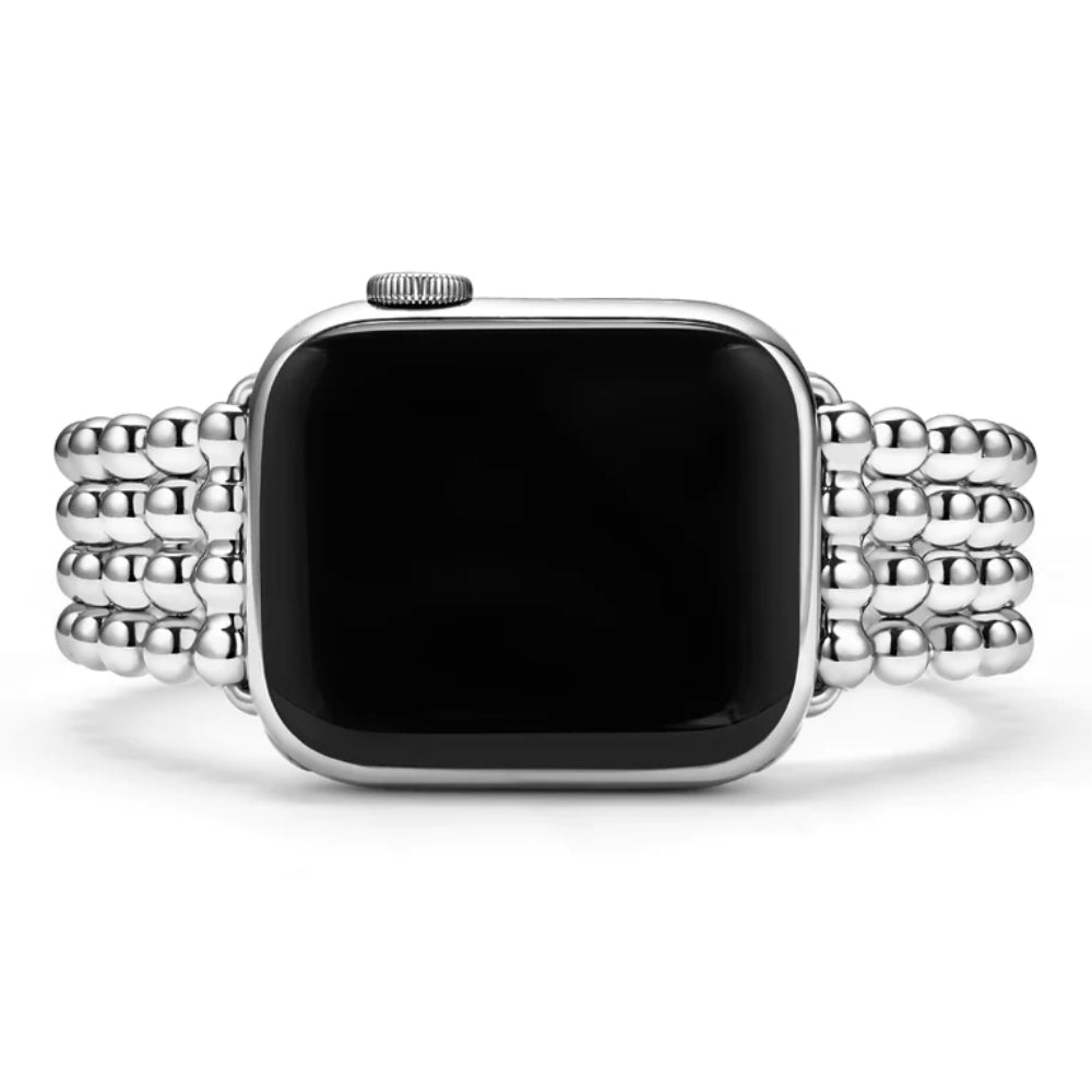 Lagos Stylish Stainless - Steel Infinite Caviar Beaded Apple Watch Bracelet for 38 - 45mm Apple Watches