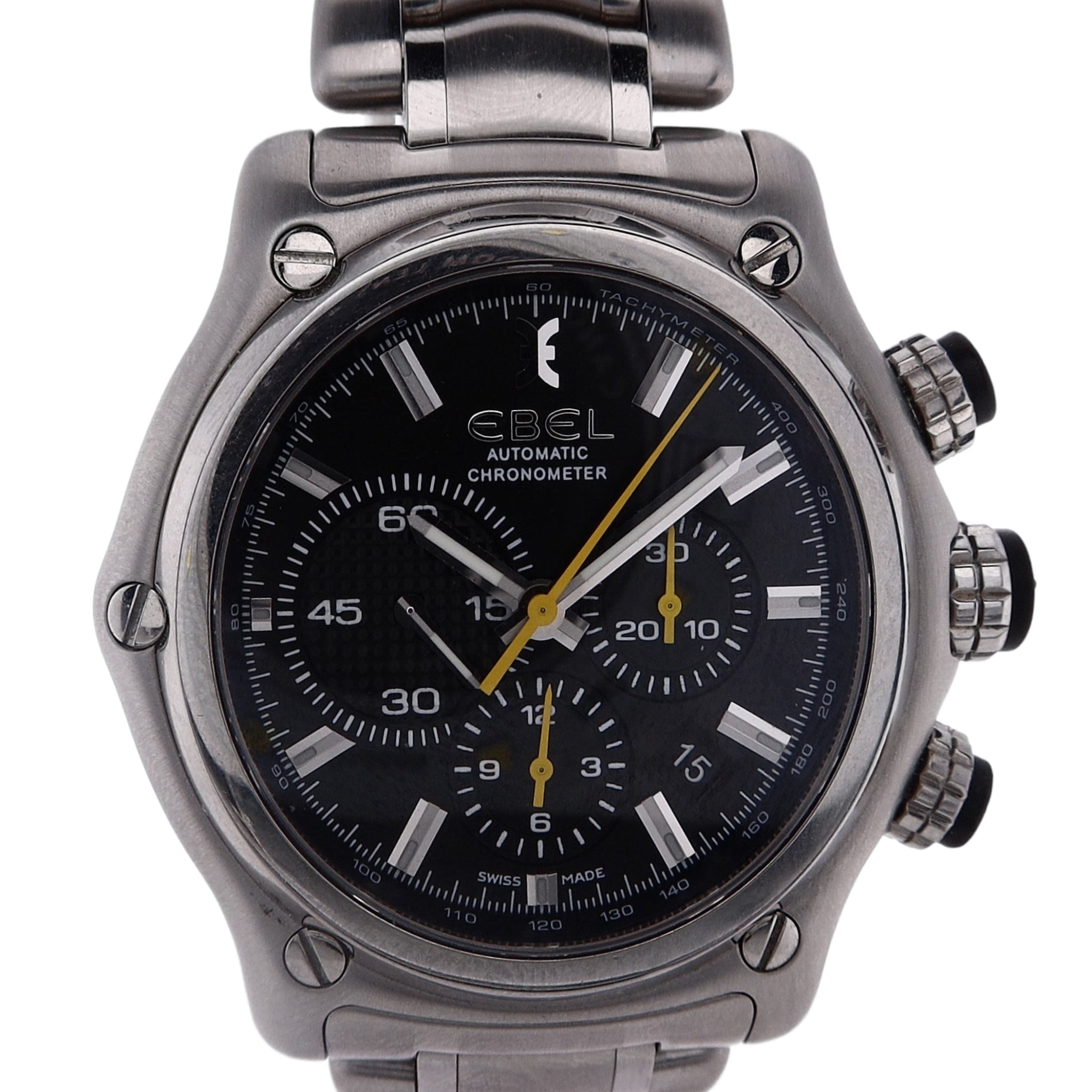 Ebel Estate Brasilia E9137I72 Automatic Chronometer with Black Dial and Stainless Steel Design