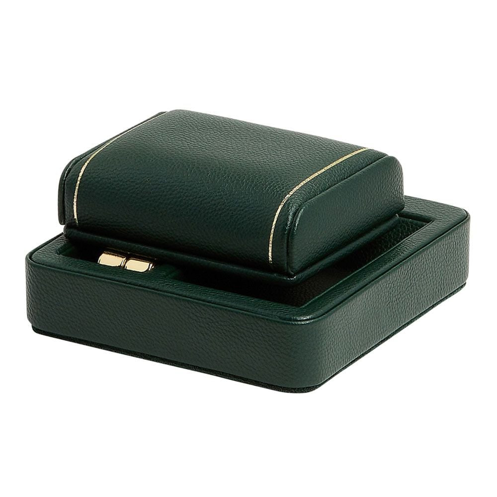 Green British Racing Style Single Travel Watch Stand by Wolf Designs for Watch Display