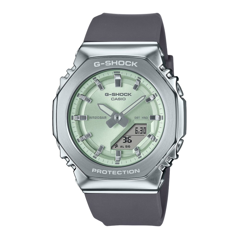 G-Shock Men's Analog/Digital Watch with Green Dial and Black Bio-based Resin Band