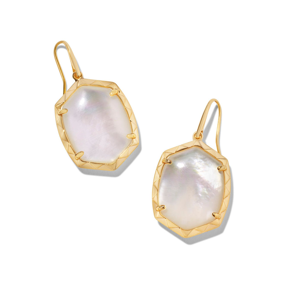 Ivory Mother of Pearl Kendra Scott Daphne Style Drop Earrings