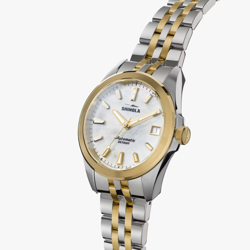 Shinola Circadian Monster 36mm Watch with White Mother-of-Pearl Dial