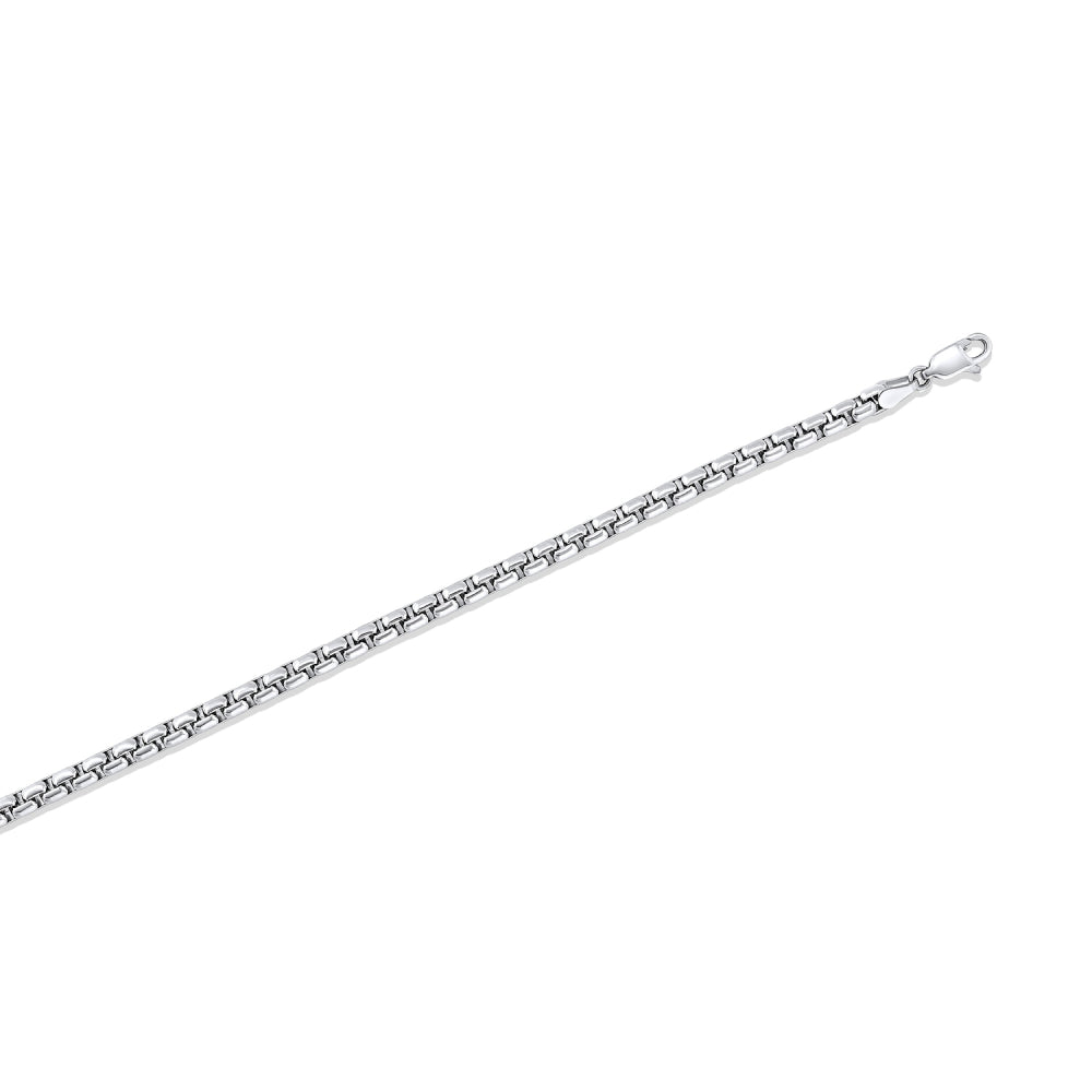 14-Wattage 4.0-Millimeter Solid Round Box Chain Necklace, 18 Inches