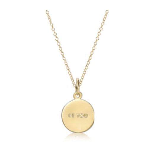 Ennewton E-girl Style 14K Gold Small Disc Necklace - Be Yourself