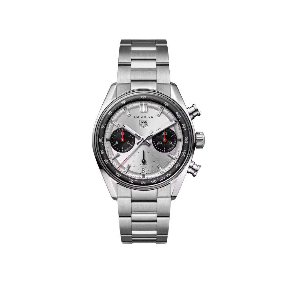 TAG Heuer 39mm Automatic Carrera Chronograph with Classic Panda Face