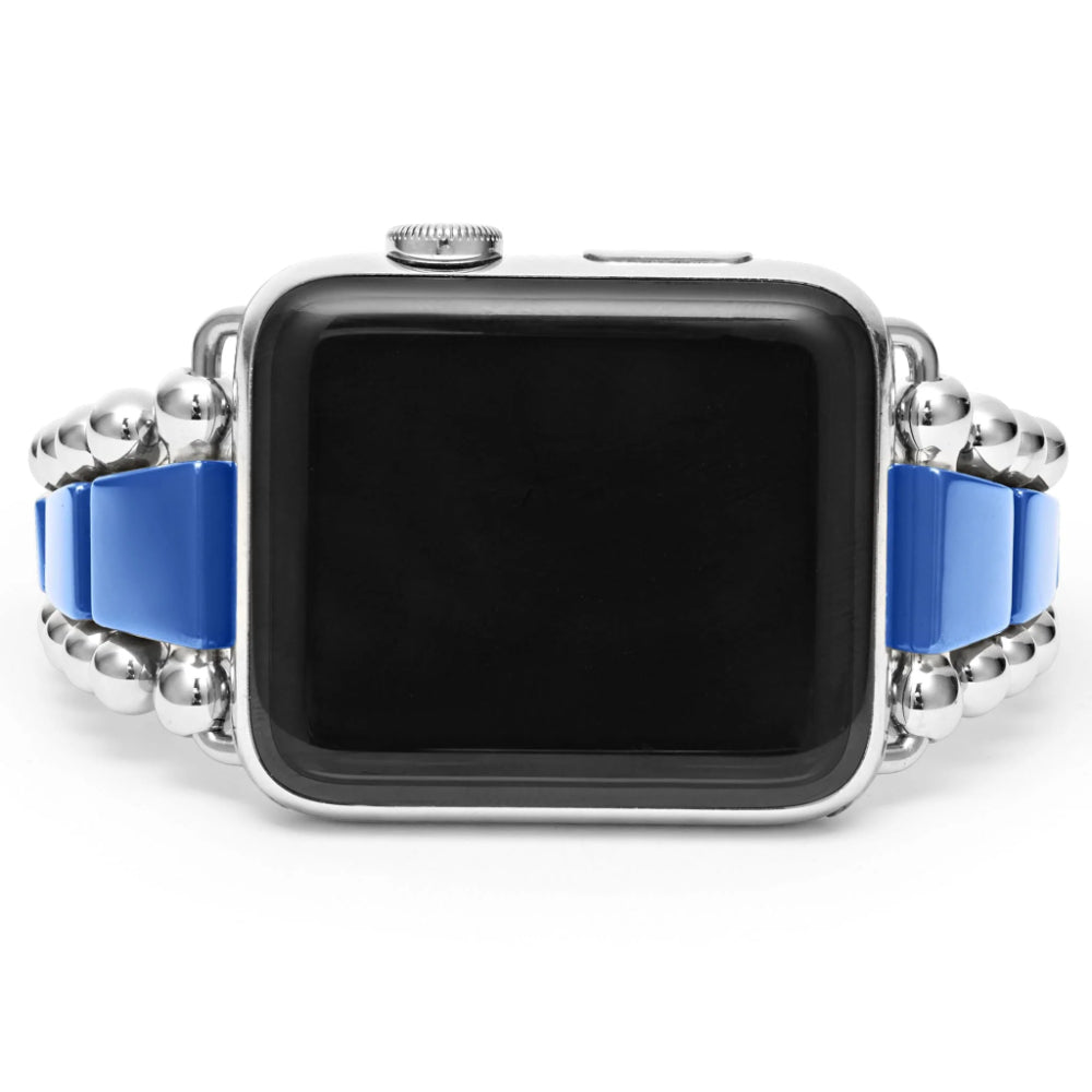 Lagos Ultramarine Ceramic and Stainless Steel Smart Watch Bracelet for Apple Watch, 42 - 49mm