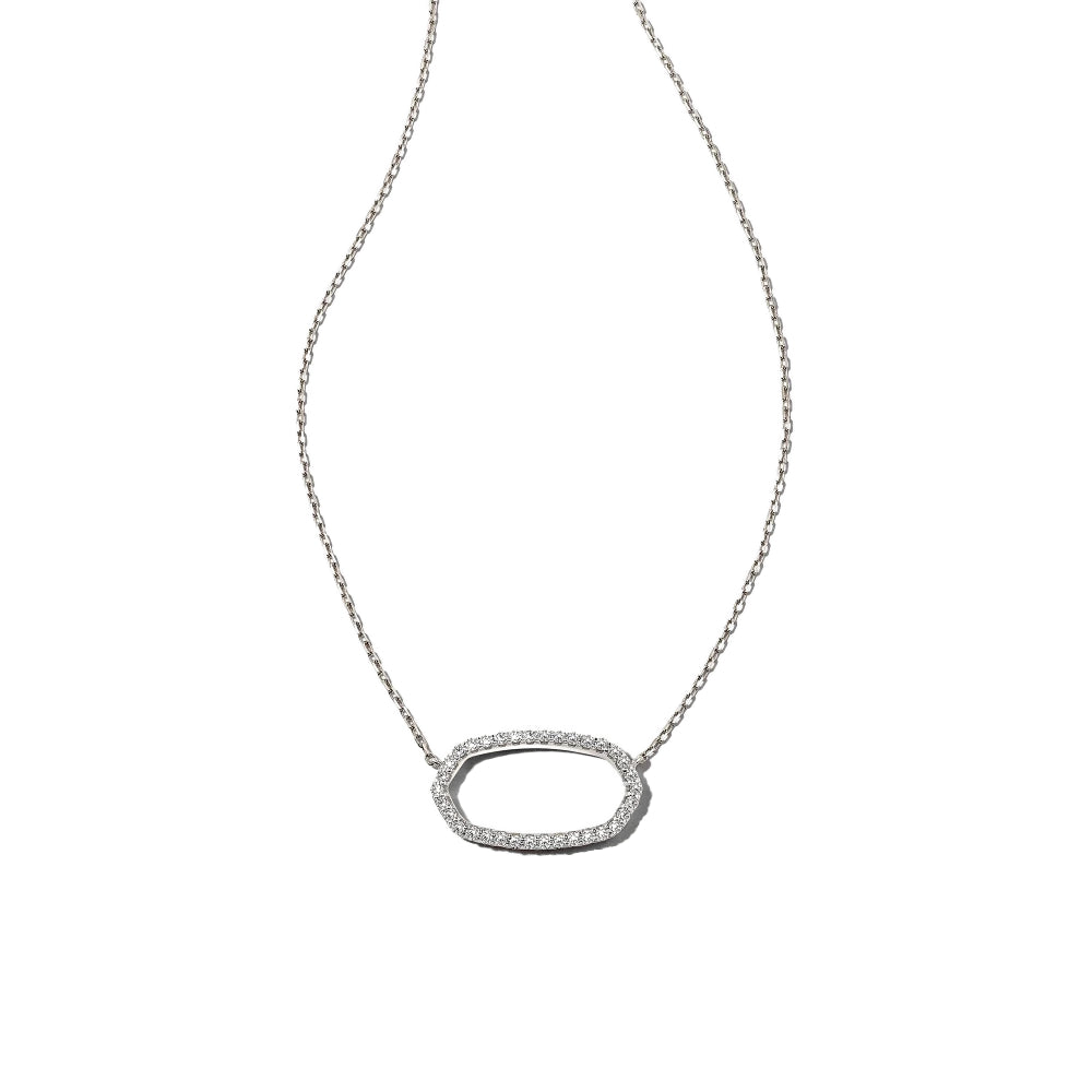 Kendra Scott Elisa 14k Gold Open Frame Pendant Necklace with White Diamonds - A Timeless Jewelry Piece