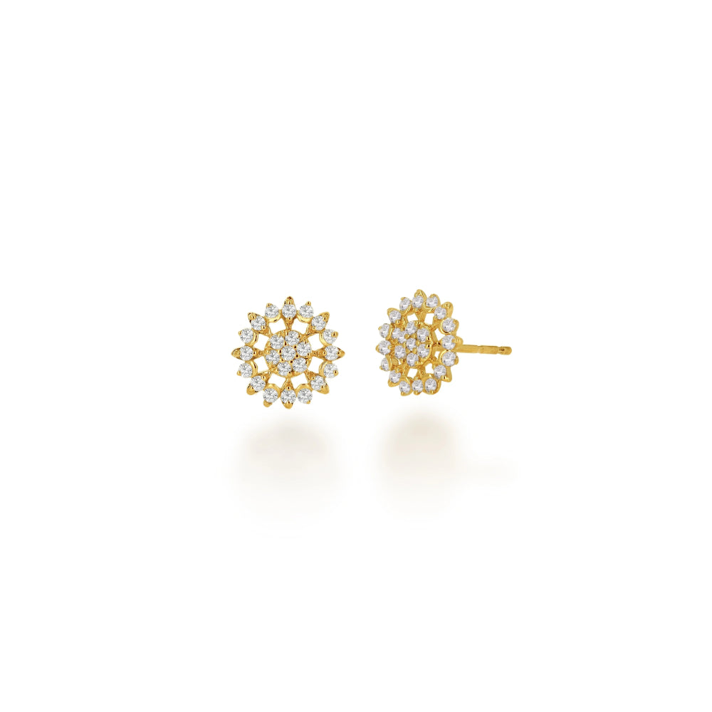 14k Gold 0.25 cts Diamond Stud Earrings by Rachel Reid
