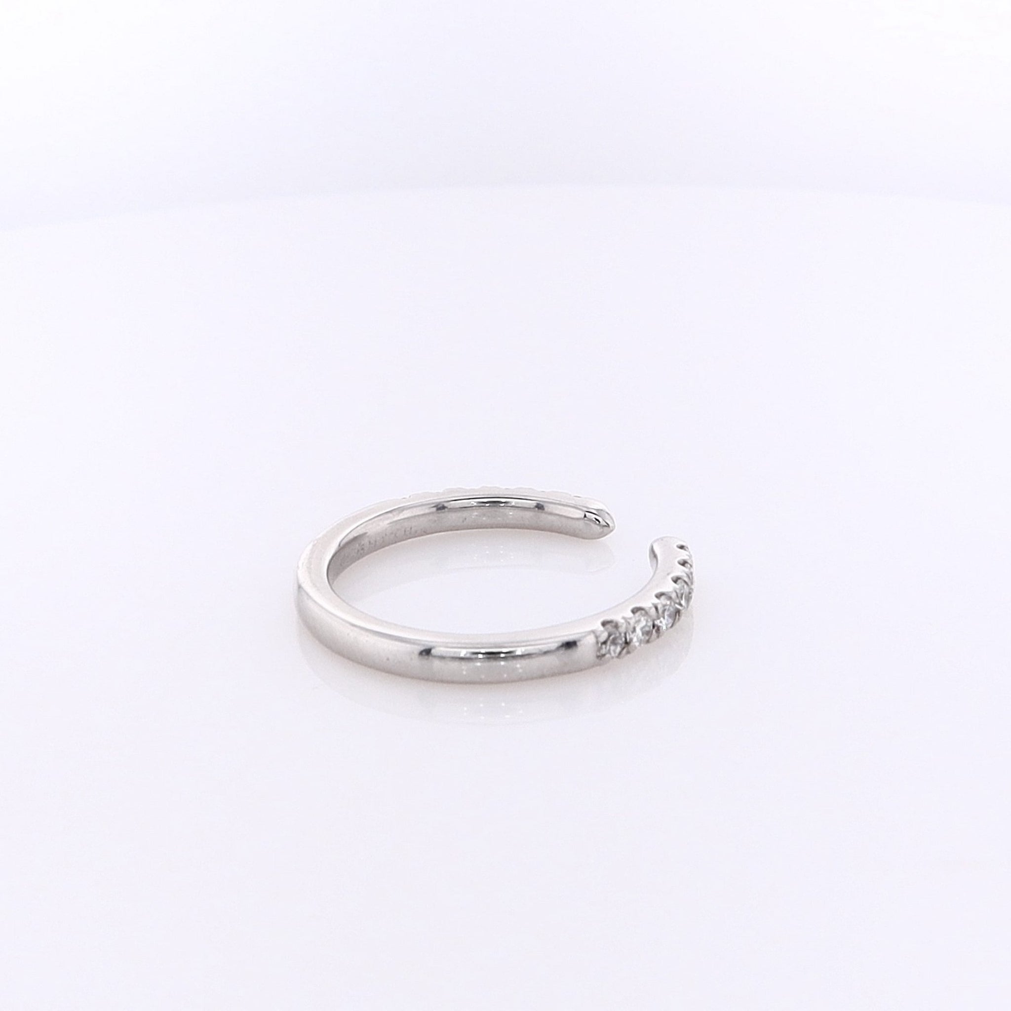 Exquisite Estate Platinum Open Cuff Style Diamond Wedding Band