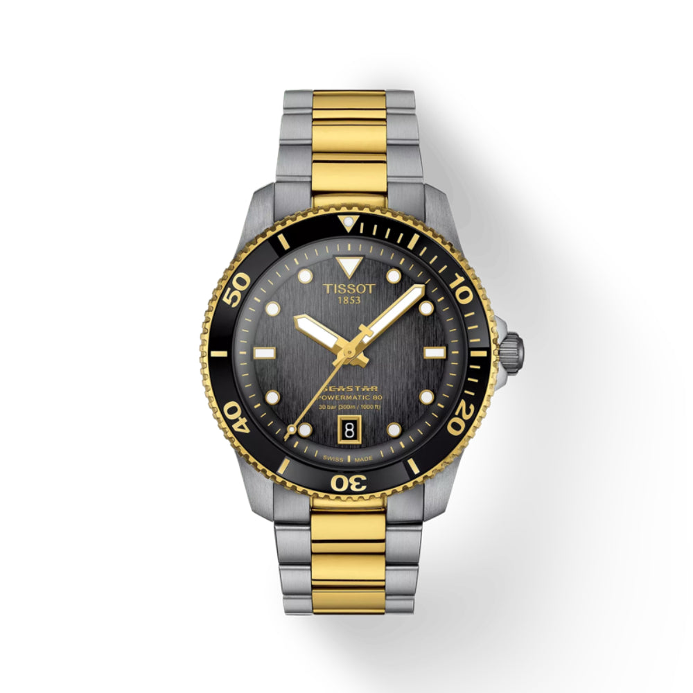Tissot Seastar 1000 Powermatic 80 Two - Tone Automatic Men's Wristwatch