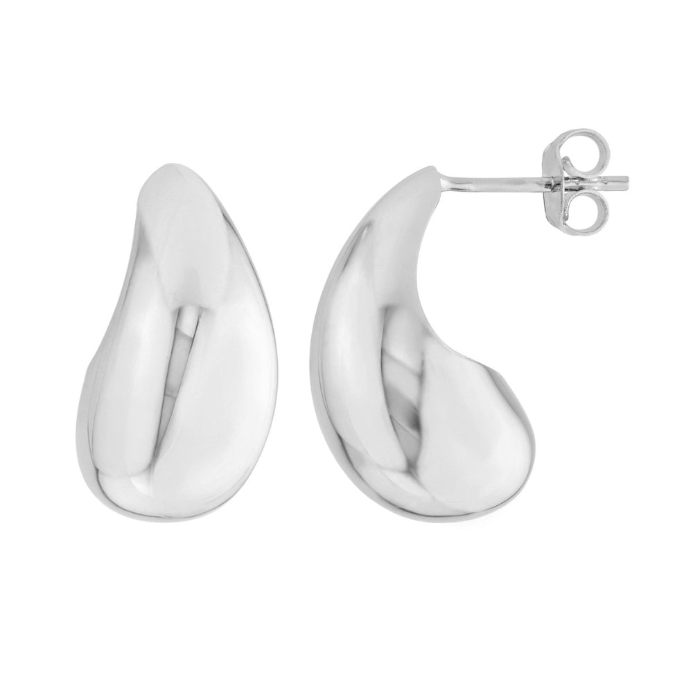 Exquisite 14k Gold Teardrop Dome Fashion Earrings for Women