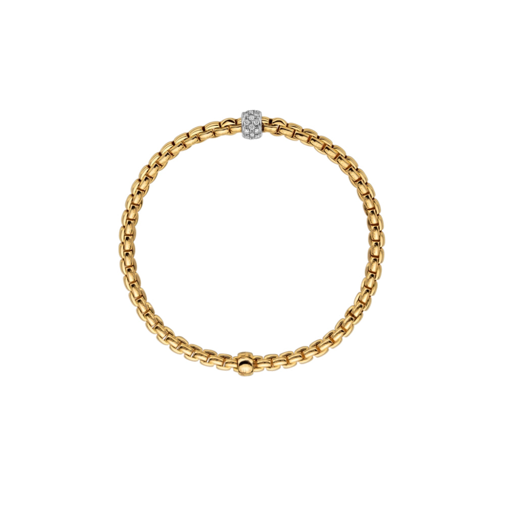 18k Fope Eka Collection Diamond Pavé Flexible Bracelet