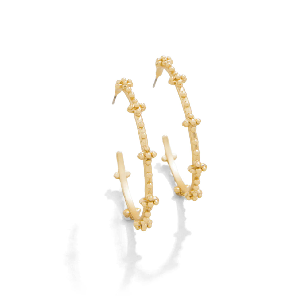 Spartina Gold Plated Hoop Earrings from Richmond Hill, a Classic Jewelry Piece
