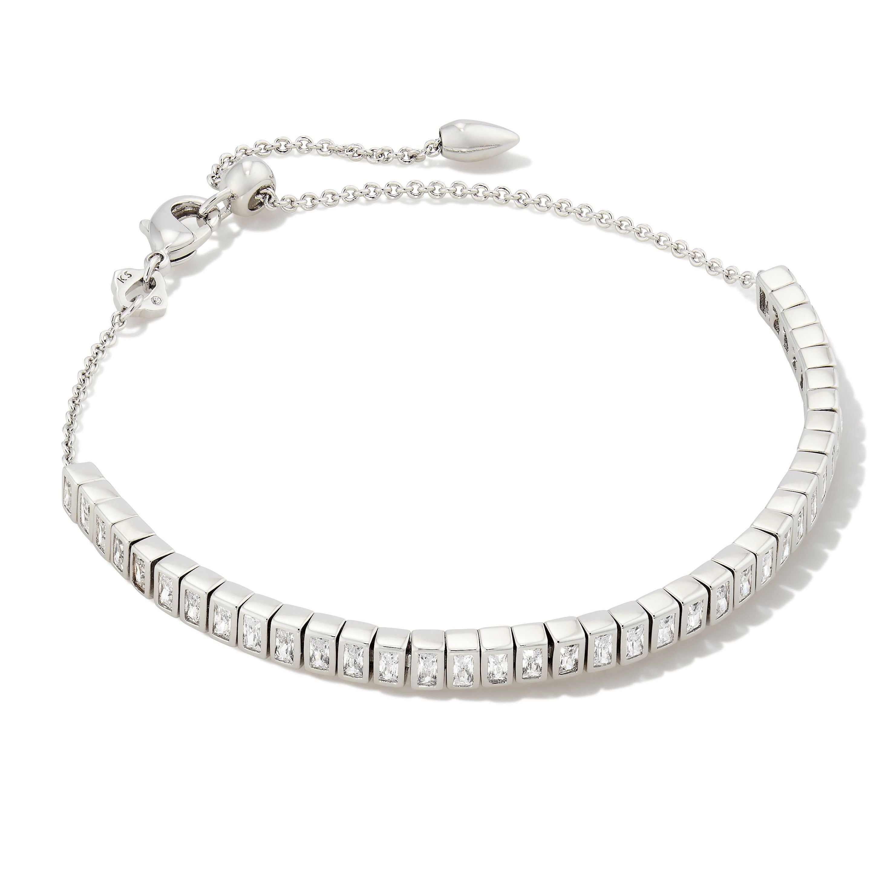 Kendra Scott Women's Elegant Gracie White Cubic Zirconia Tennis Chain Bracelet