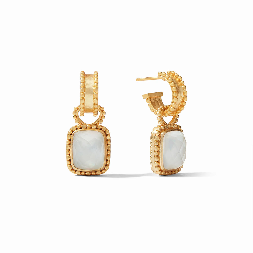 Julie Vos Marbella Reversible Hoop & Charm 24K Gold-Plated Earrings