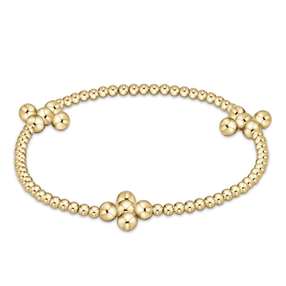 Enewton 6.25-Inch Classic Gold Signature Cross 2.5mm Bead Bracelet
