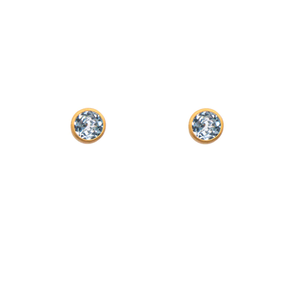 Joyla 6mm Gemstone Stud Earrings - A Delicate Piece of Jewelry for Any Outfit